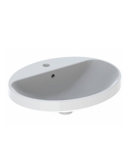 Geberit VARIFORM įleidžiamas praustuvas, ovalus su skyle maišytuvui, 55 cm