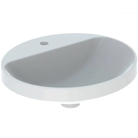 Geberit VARIFORM įleidžiamas praustuvas, ovalus su skyle maišytuvui, 50 cm