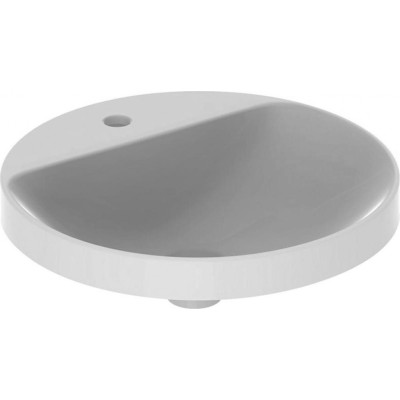Geberit VARIFORM įleidžiamas praustuvas, apvalus su skyle maišytuvui, 48 cm