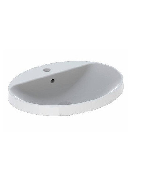 Geberit VARIFORM įleidžiamas praustuvas, ovalus su skyle maišytuvui, 60 cm