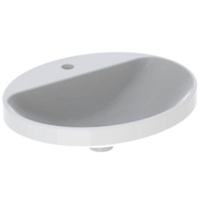 Geberit VARIFORM įleidžiamas praustuvas, ovalus su skyle maišytuvui, 60 cm