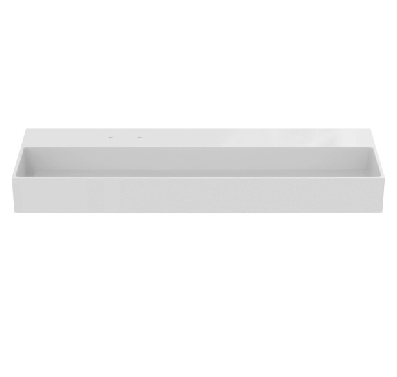 Ideal Standard Solos Vanity Basin pakabinamas praustuvas 1215x515x120 mm, su 2 skylėm maišytuvui, pasirinkite spalvą