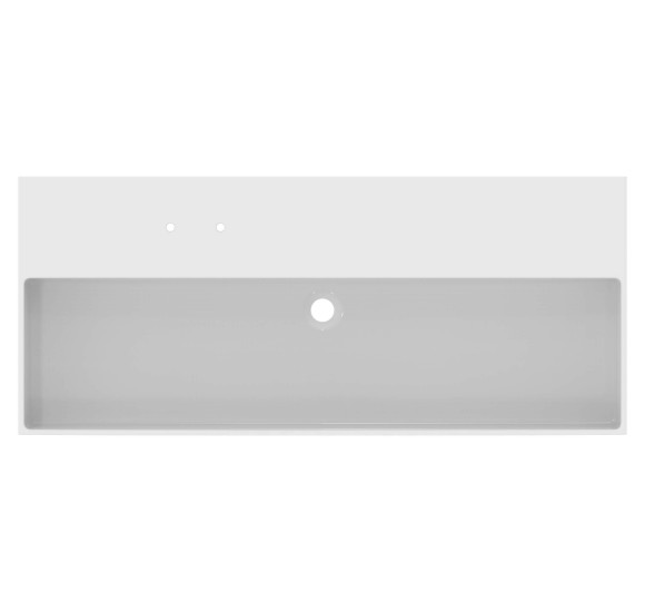 Ideal Standard Solos Vanity Basin pakabinamas praustuvas 1215x515x120 mm, su 2 skylėm maišytuvui, pasirinkite spalvą