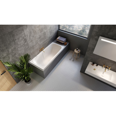 Balteco Xonyx akmens masės vonia VIGO 170x75 cm, baltos matinės spalvos