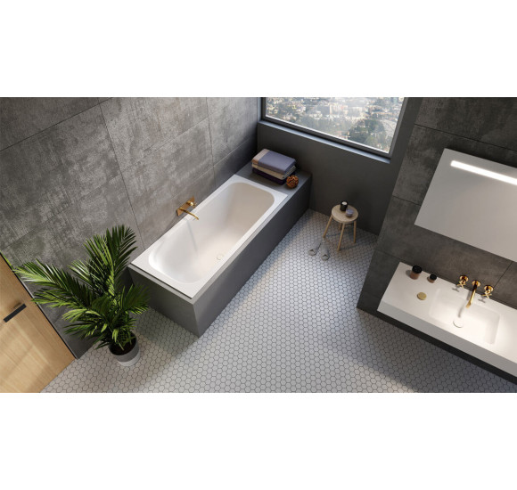Balteco Xonyx akmens masės vonia VIGO 170x75 cm, baltos matinės spalvos