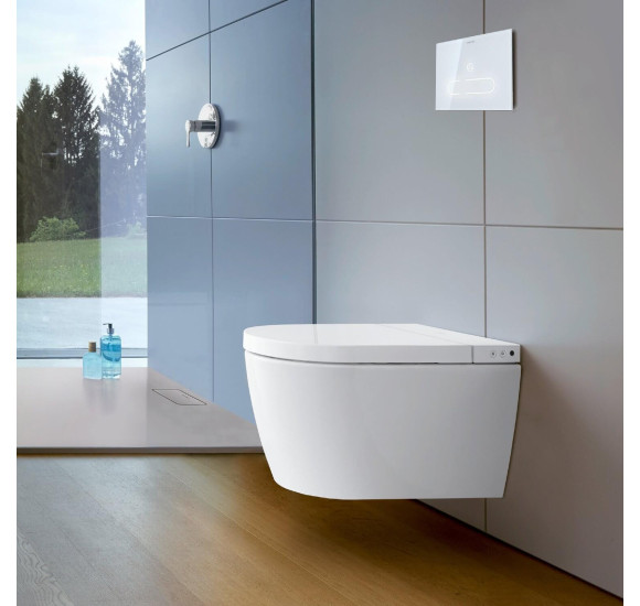Duravit SensoWash® Starck f Lite Compact pakabinamas išmanus klozetas su "Soft Close" dangčiu