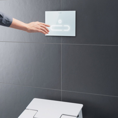 Duravit sensorinis WC nuleidimo mygtukas A2, baltas stiklas