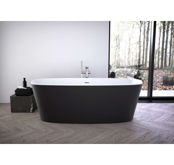 Ideal Standard Dea K8721V3 laisvai pastatoma akrilinė vonia 180x80 cm, juodos matinės spalvos