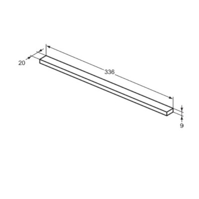 Ideal Standard i.life rankenėlė spintelei T5742AA, 336 mm ilgio, pasirinkite spalvą