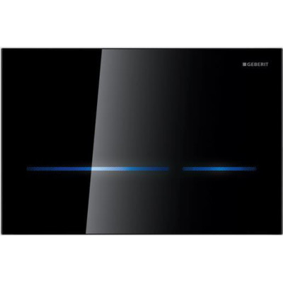 Geberit Sigma elektroninis vandens nuleidimo klavišas be transformatoriaus, juodas stiklas