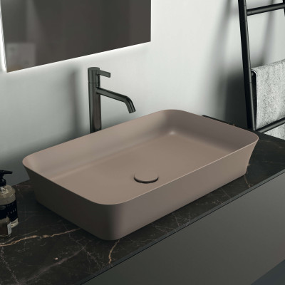 Ideal Standard Conca keraminis stalviršis praustuvo spintelei 120 cm, juodo marmuro spalvos
