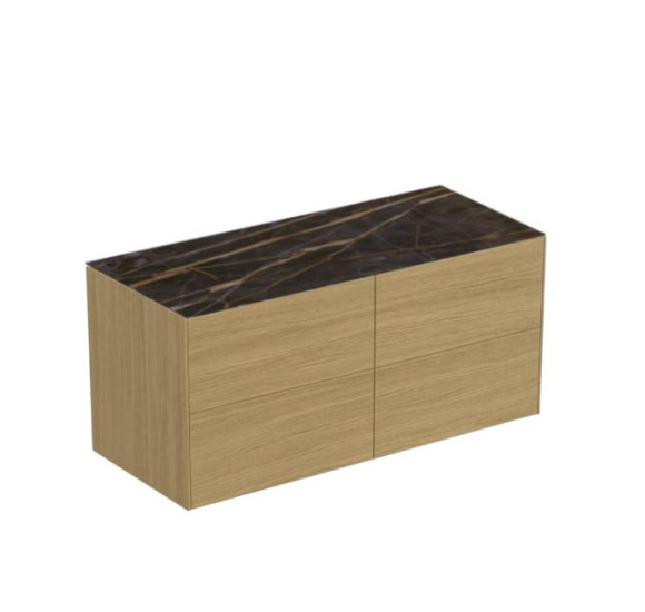 Ideal Standard Conca keraminis stalviršis praustuvo spintelei 120 cm, juodo marmuro spalvos
