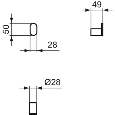 Ideal Standard Conca modernaus dizaino rankšluosčių kabliukas