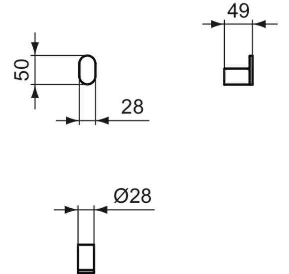 Ideal Standard Conca modernaus dizaino rankšluosčių kabliukas