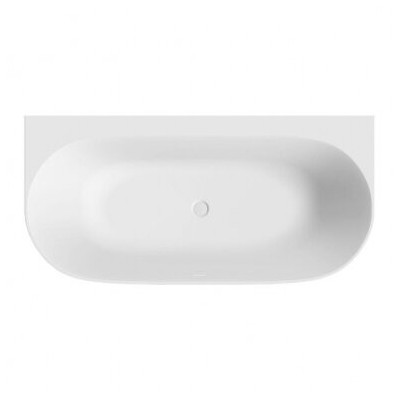 Balteco Marin Wall XONYX akmens masės vonia, prie sienos montuojama, 170 cm, baltos matinės spalvos