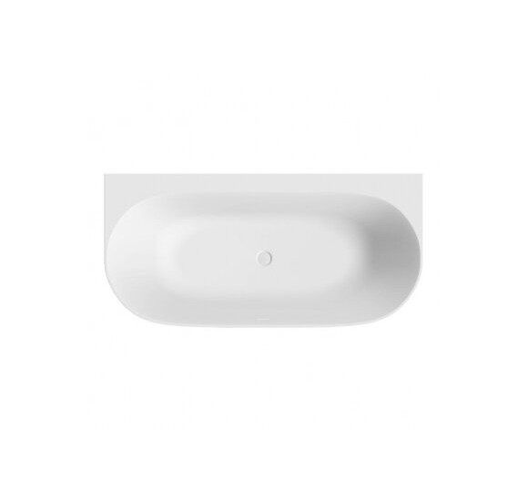 Balteco Marin Wall XONYX akmens masės vonia, prie sienos montuojama, 170 cm, baltos matinės spalvos