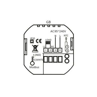 Feelspot WTH51.36 NEW elektroninis programuojamas termostatas (termoreguliatorius), baltos spalvos