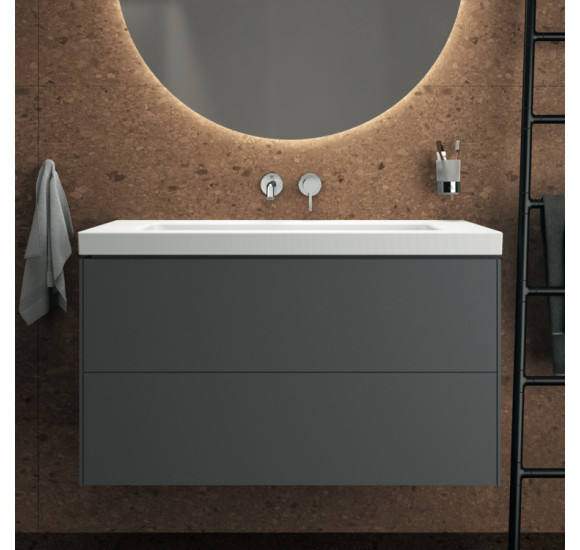 Ideal Standard Extra praustuvas 101 cm, be skylės maišytuvui, su perpildymo anga