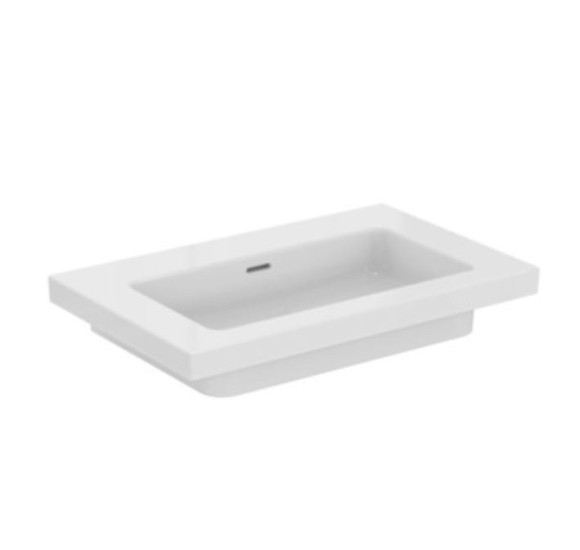 Ideal Standard Extra praustuvas 81 cm, be skylės maišytuvui, su perpildymo anga