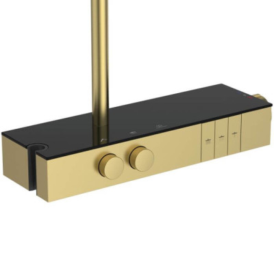 Ideal Standard Ceratherm Solos termostatinė dušo sistema, 3 srovių 300 mm "lietaus" dušo galva
