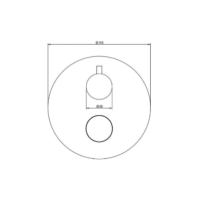 QD MagistroLab potinkinis termostatinis dušo/vonios maišytuvas (be potinkinės dalies)