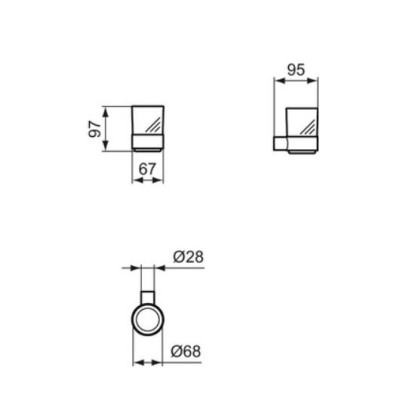 Ideal Standard Conca dantų šepetėlio stiklinaitė (pasirenkama spalva)