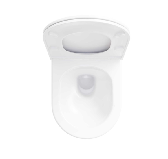 WC komplektas 3in1: Ravak Flow klozetas su "Soft Close" dangčiu ir Ideal Standard rėmas, juodas mygtukas