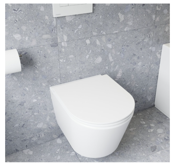 WC komplektas 3in1: Ravak Flow klozetas su "Soft Close" dangčiu ir Ideal Standard rėmas, chromo sp. mygtukas