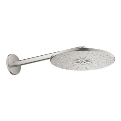 IŠPARDAVIMAS. Grohe Rainshower SmartActive 310 Stacionari dušo galva su sieniniu laikikliu (Supersteel spalva)