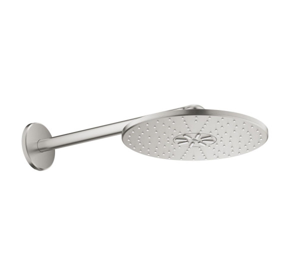 IŠPARDAVIMAS. Grohe Rainshower SmartActive 310 Stacionari dušo galva su sieniniu laikikliu (Supersteel spalva)