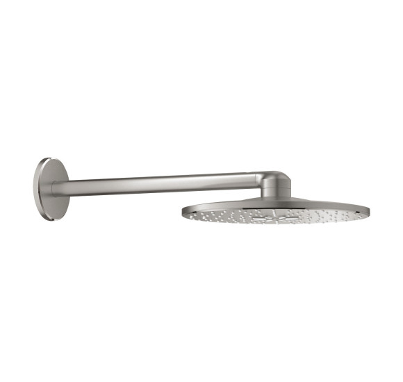 IŠPARDAVIMAS. Grohe Rainshower SmartActive 310 Stacionari dušo galva su sieniniu laikikliu (Supersteel spalva)