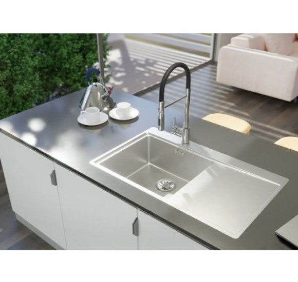 ALVEUS Pure 40 nerūdijančio plieno plautuvė (kairė)