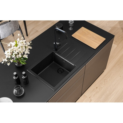 ALVEUS Cadit 40 granitinė plautuvė (Black Edition)