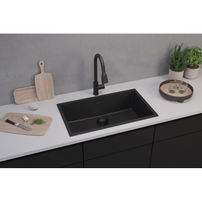 ALVEUS Omni 40 granitinė plautuvė (Black Edition)