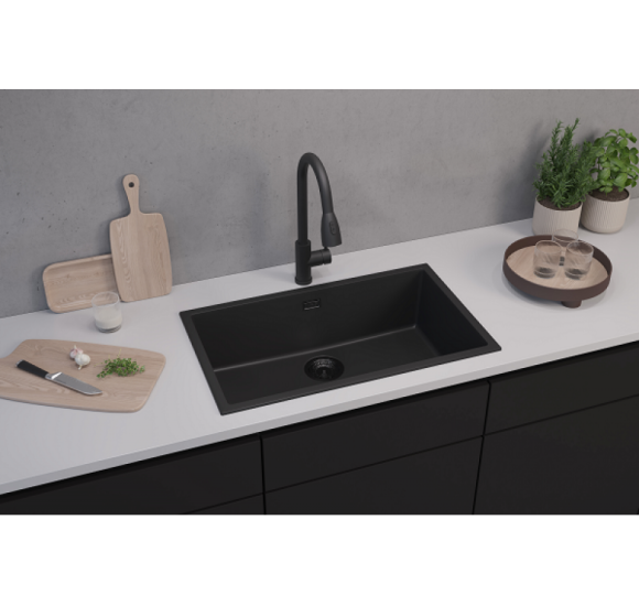 ALVEUS Omni 40 granitinė plautuvė (Black Edition)