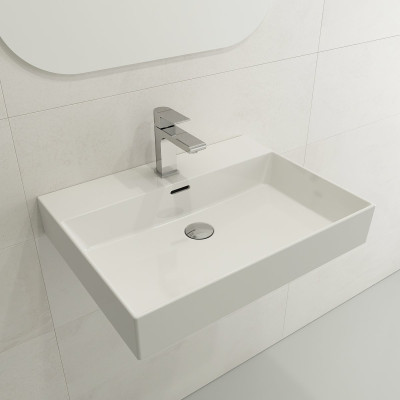 Bocchi Milano pakabinamas/pastatomas praustuvas 605x465mm, balta spalva