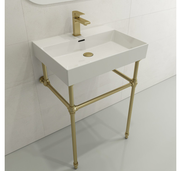 Bocchi Milano pakabinamas/pastatomas praustuvas 605x465mm, balta spalva