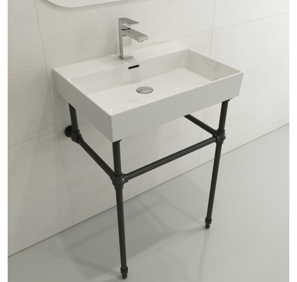 Bocchi Milano pakabinamas/pastatomas praustuvas 605x465mm, balta spalva
