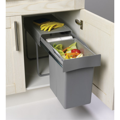 ALVEUS Albio 20 šiukšliadėžė, 21l+1l, 255x455x400