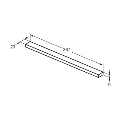 Ideal Standard I.life baldinė rankenėlė, 267 mm ilgio