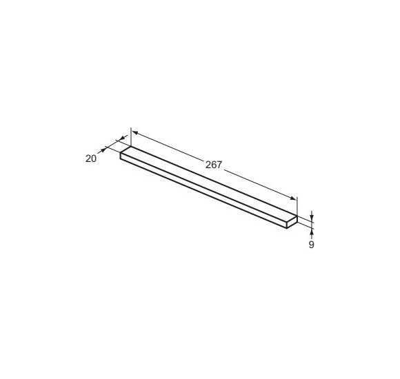 Ideal Standard I.life baldinė rankenėlė, 267 mm ilgio