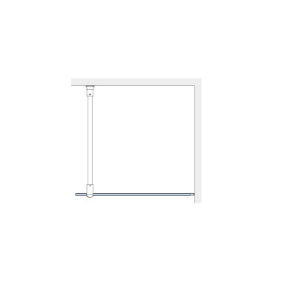 Brasta Glass dušo sienelė Dija, juodu profiliu 900x2000 mm