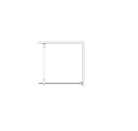 Brasta Glass dušo sienelė Ema, 90x200, skaidrus 6mm stiklas, chromo furnitūra