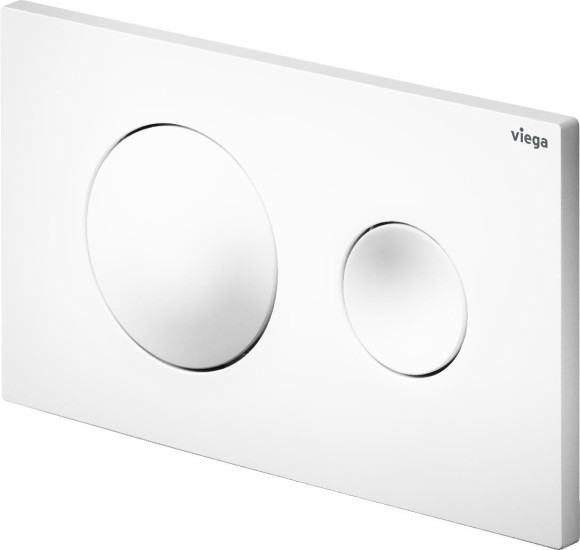 Viega PreVista Dry potinkinis klozeto rėmas su baltu mygtuku ir tvirtinimo elementais