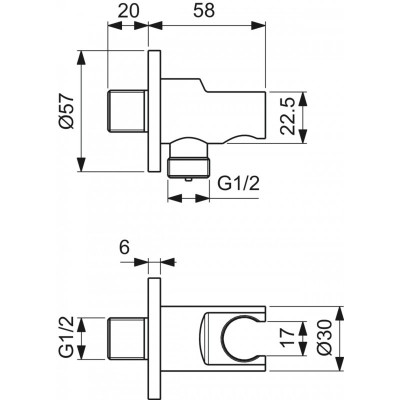 Ideal Standard CERATHERM potinkinė dušo sistema su 30 cm lietaus dušo galva, juodos matinės spalvos