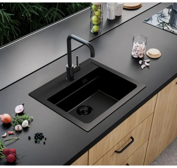 ALVEUS Atrox 30 granitinė plautuvė (Black edition)