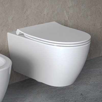 Ideal Standard i.life O plonas klozeto dangtis, "SoftClose" lėtas uždarymas