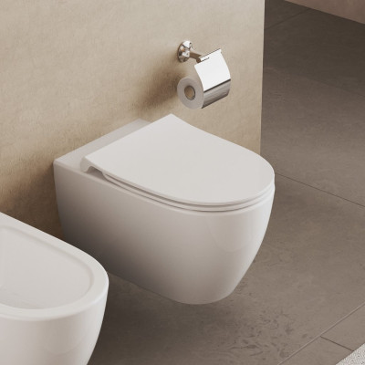 Ideal Standard i.life O plonas klozeto dangtis, "SoftClose" lėtas uždarymas