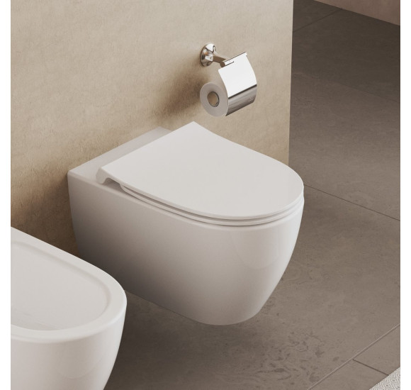 Ideal Standard i.life O plonas klozeto dangtis, "SoftClose" lėtas uždarymas