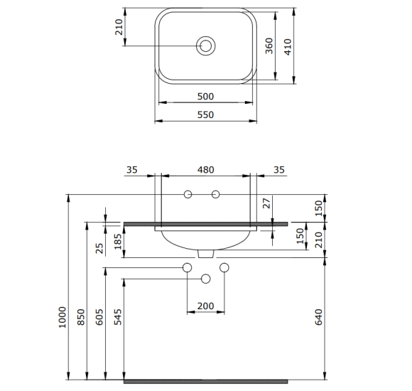 Bocchi Scala Arch po stalviršiu montuojamas praustuvas 550x410 (pasirenkama spalva)
